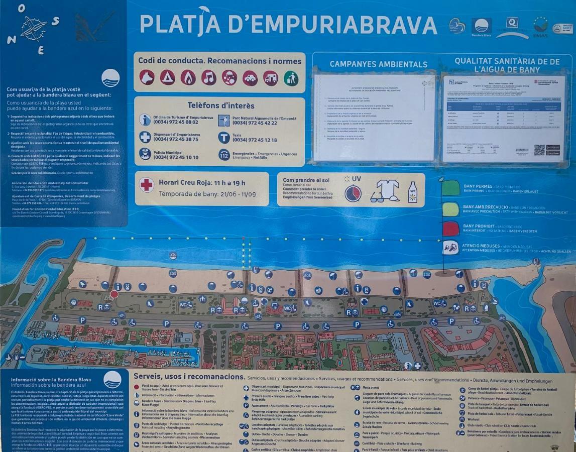 Apartamento 1ª Linea De Mar -Wifi- Aire Acondicionado Empuriabrava Buitenkant foto